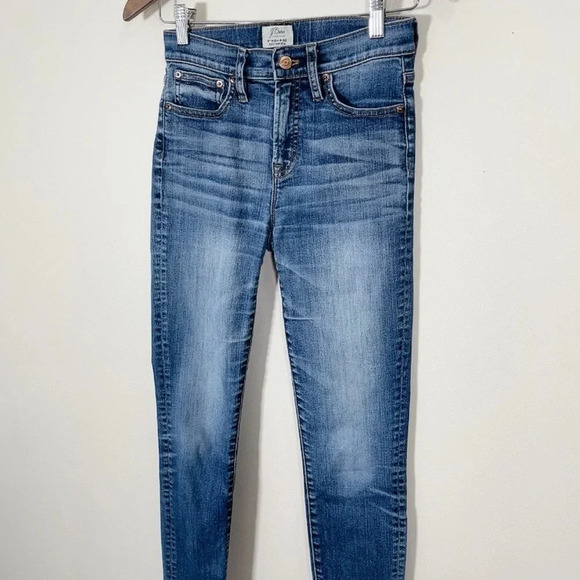 J.Crew 9" High-rise Toothpick Jeans In Medium Wash - Picture 4 of 13